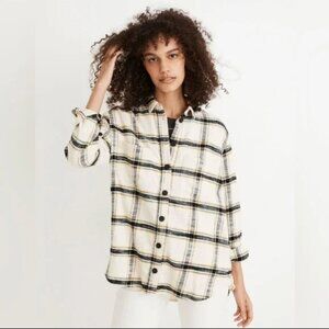 Madewell Oversized Ex-Boyfriend Shirt Caney Plaid Medium Slim